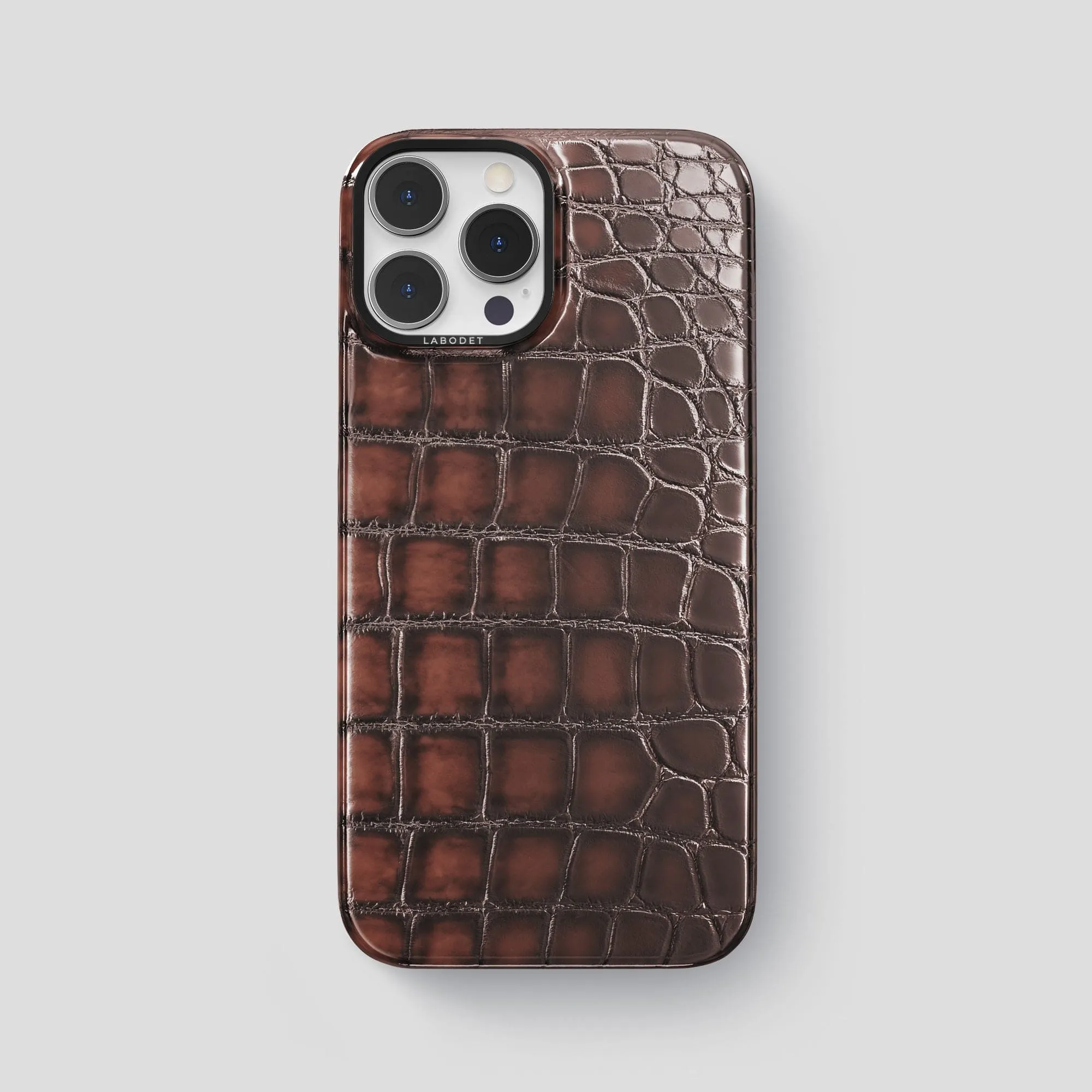 Protective Frame Fashion Accent Classic Case For iPhone 14 Pro Max In Patina Alligator