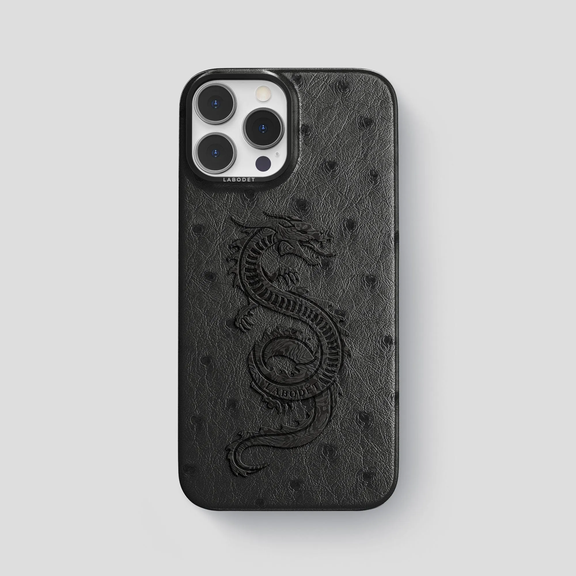 Phone Accessory Premium Feel Classic Case With Carbon Dragon For iPhone 14 Pro Max In Ostrich