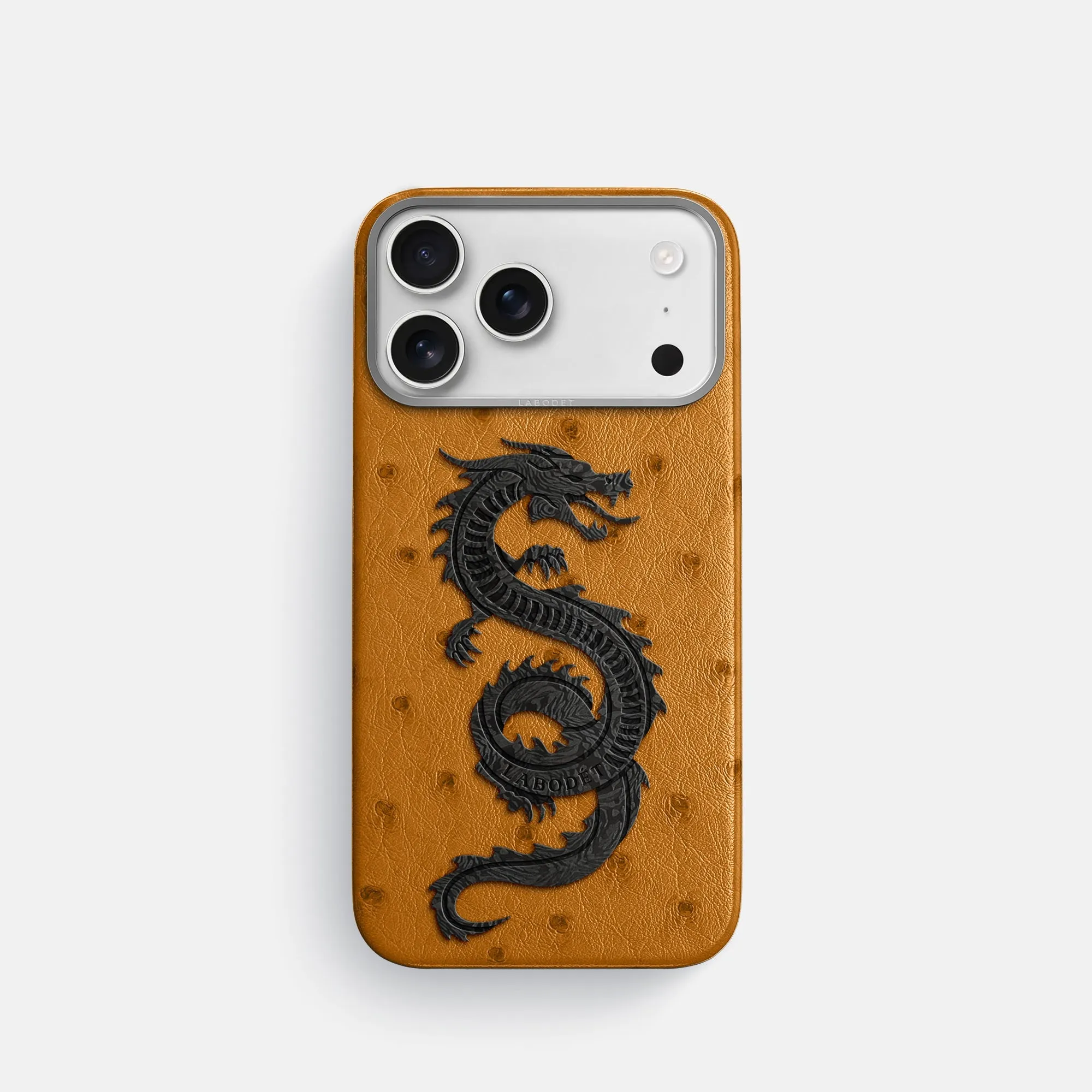 Compact Style Durable Coating Classic Case With Carbon Dragon For iPhone 17 Pro In Ostrich