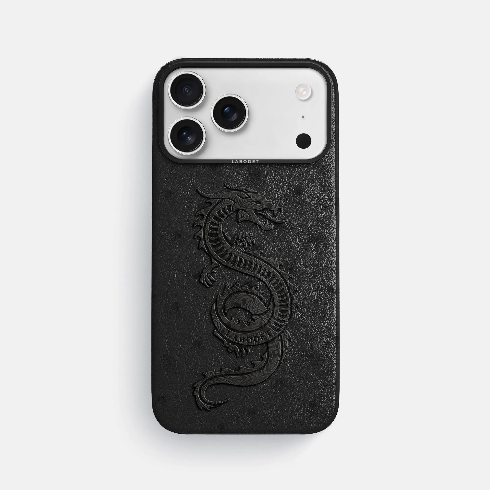 Classic Case With Carbon Dragon For iPhone 17 Pro Max In Ostrich Clear Pattern