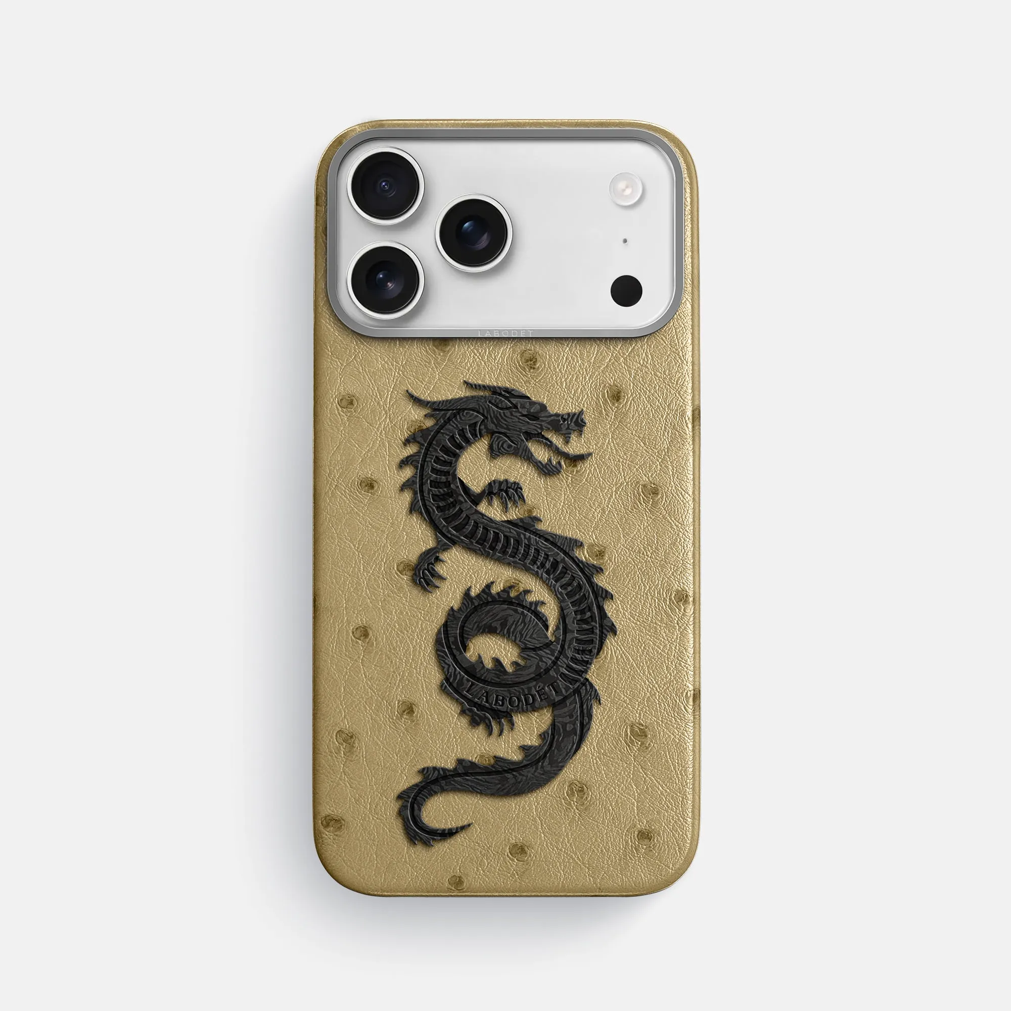 Hand Friendly Durable Edge Layer Classic Case With Carbon Dragon For iPhone 17 Pro Max In Ostrich