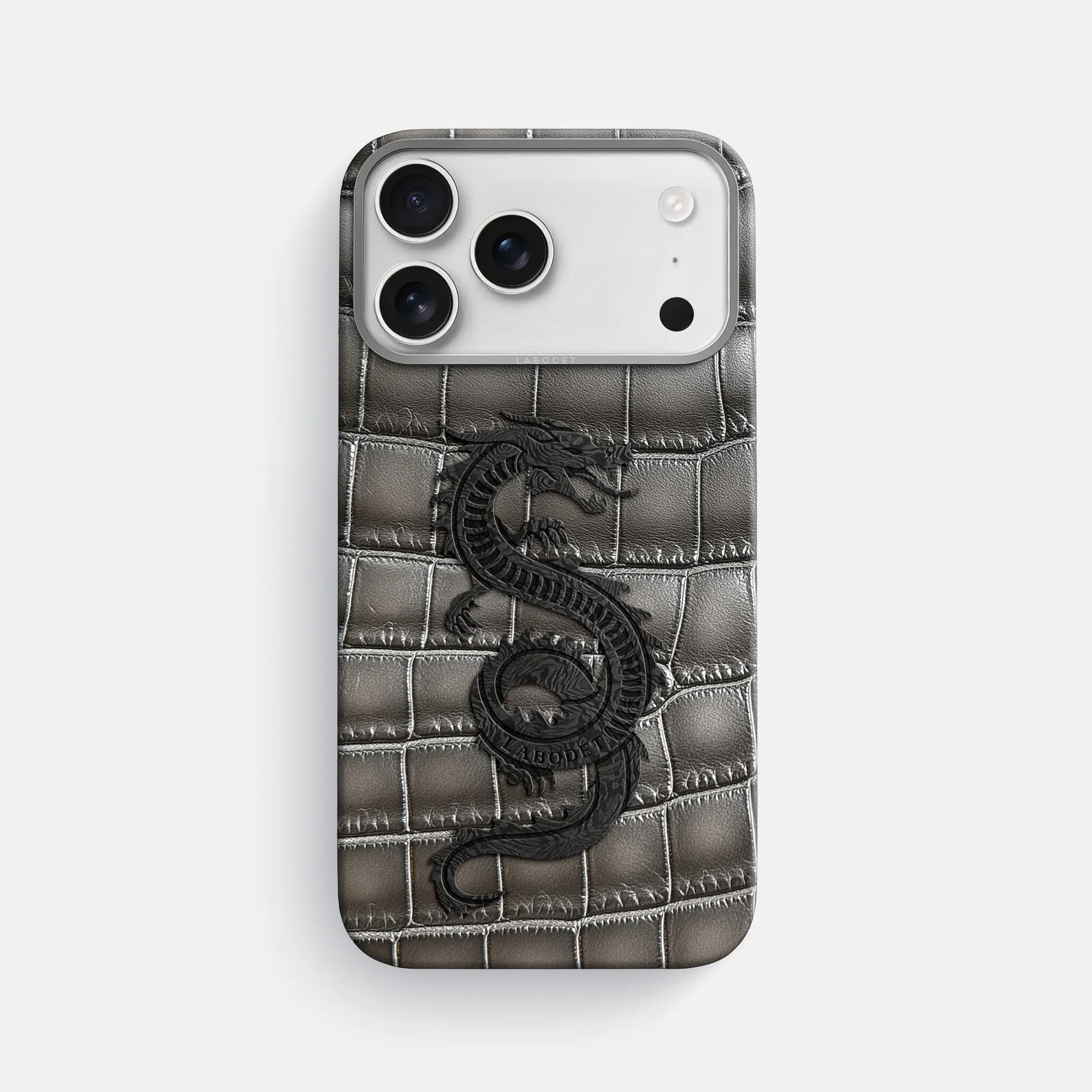 Smooth Feel Classic Case With Carbon Dragon For iPhone 17 Pro Max In Patina Alligator