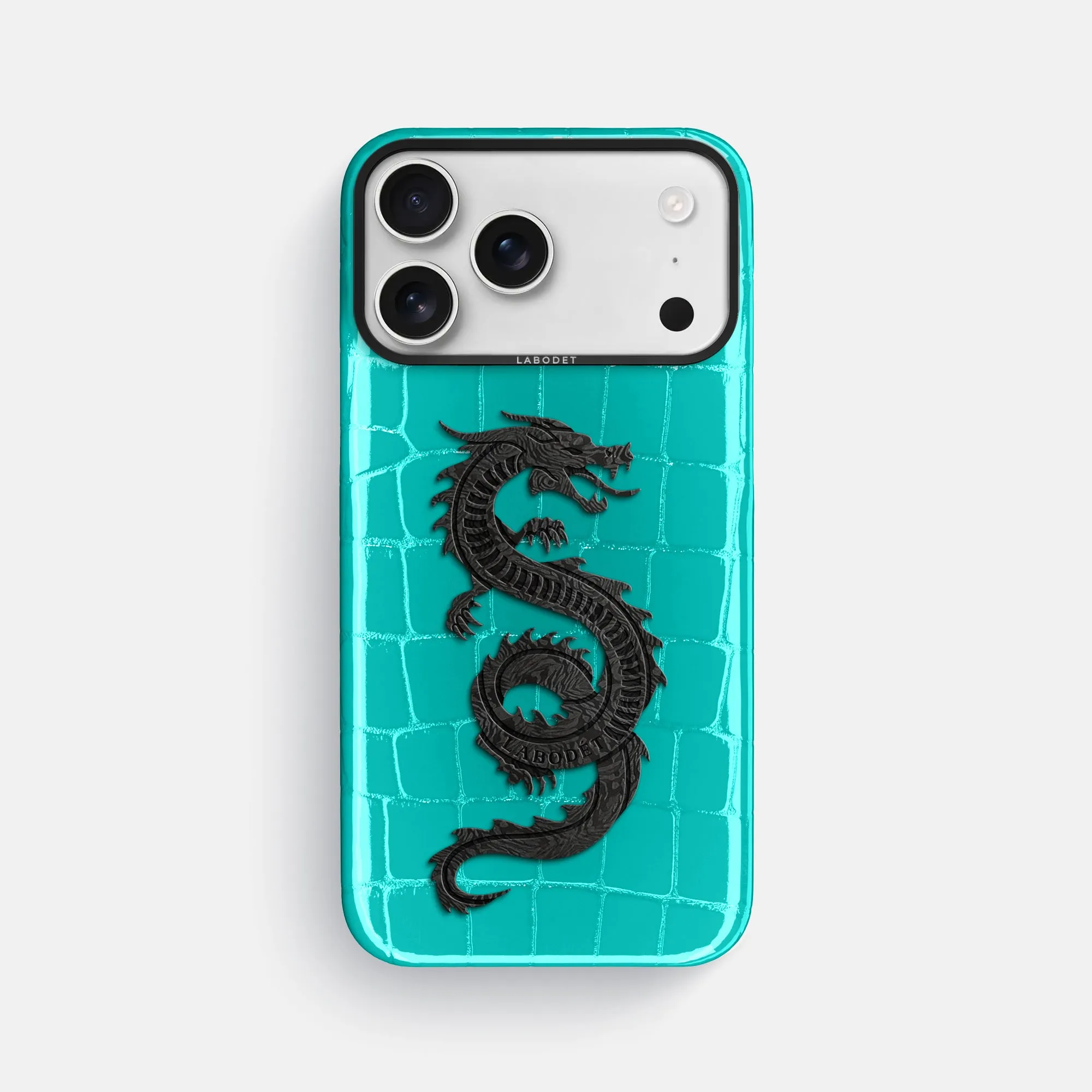 Smooth Layer Texture Classic Case With Carbon Dragon For iPhone 17 Pro Max In Shiny Alligator