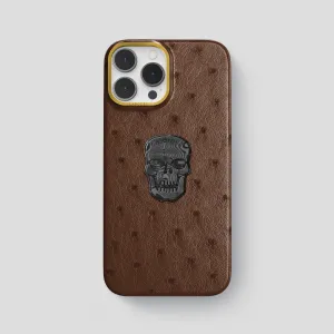 Classic Case With Carbon Skull For iPhone 14 Pro Max In Ostrich Everyday Fit Gloss Layer Finish
