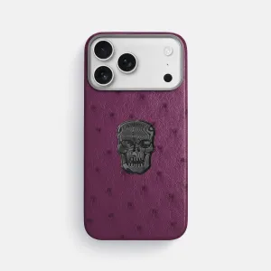 Matte Pattern Design Classic Case With Carbon Skull For iPhone 17 Pro Max In Ostrich