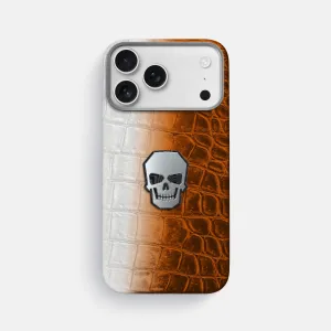 Classic Case With Titanium Skull For iPhone 17 Pro Max In Himalayan Crocodile Drop Protection