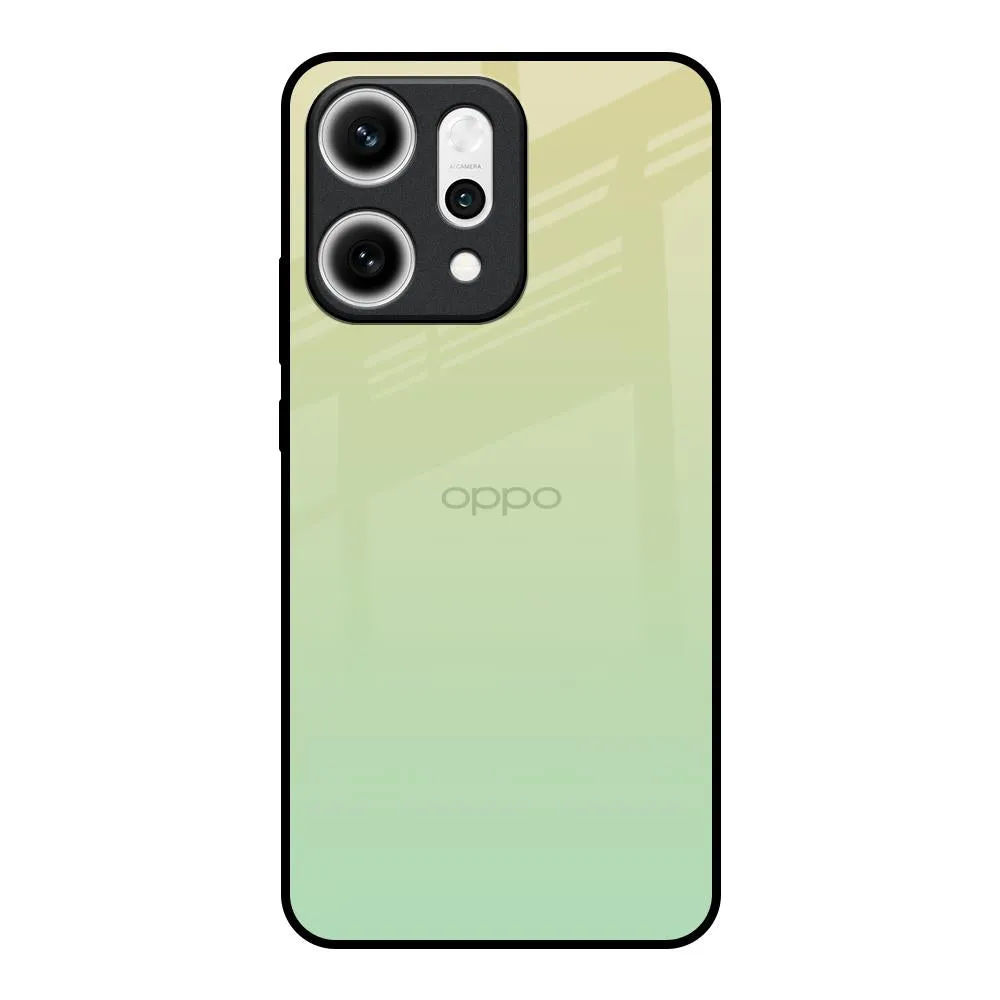 Premium Detail Finish Matte Texture Mint Green Gradient Glass Case for Oppo Reno14 5G