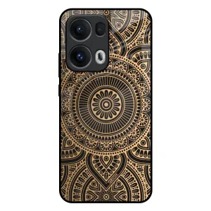 Drop Protection Luxury Mandala Glass Case for Oppo Reno13 Pro 5G