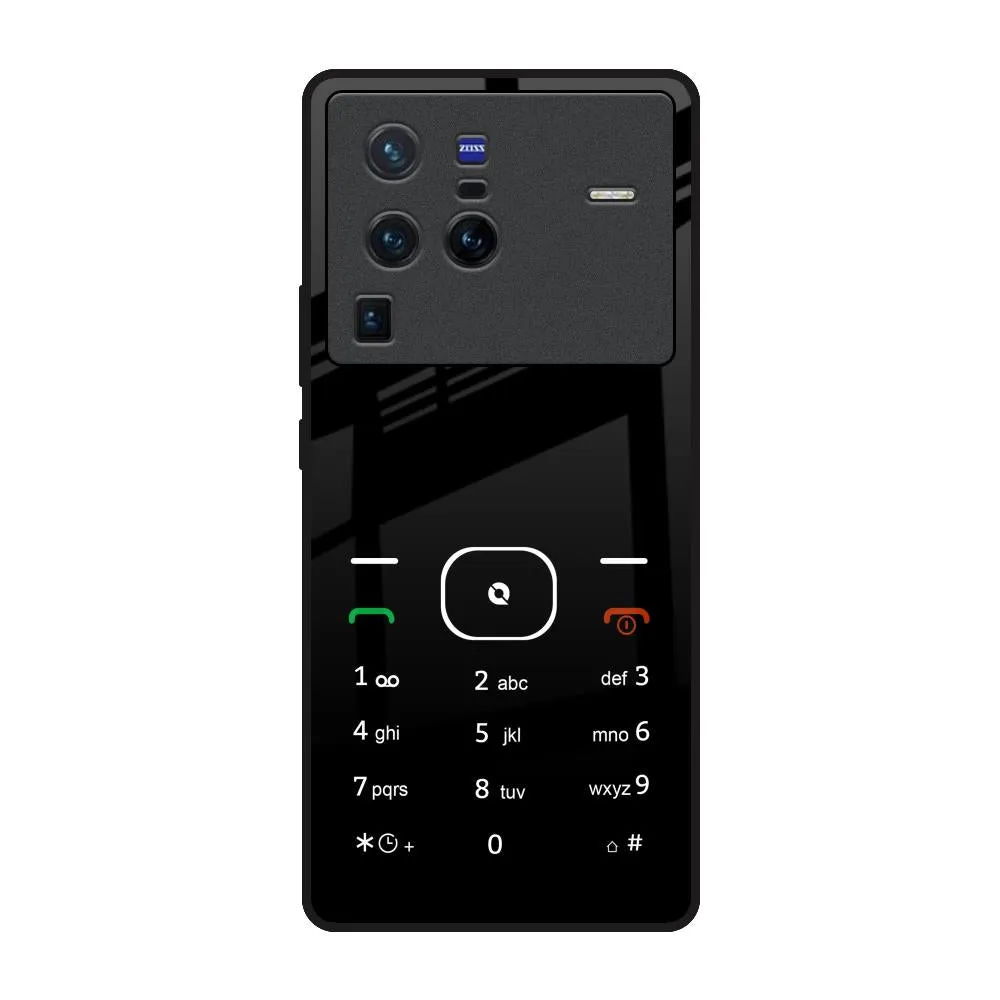 Classic Keypad Pattern Glass Case for Vivo X80 Pro 5G Durable Grip