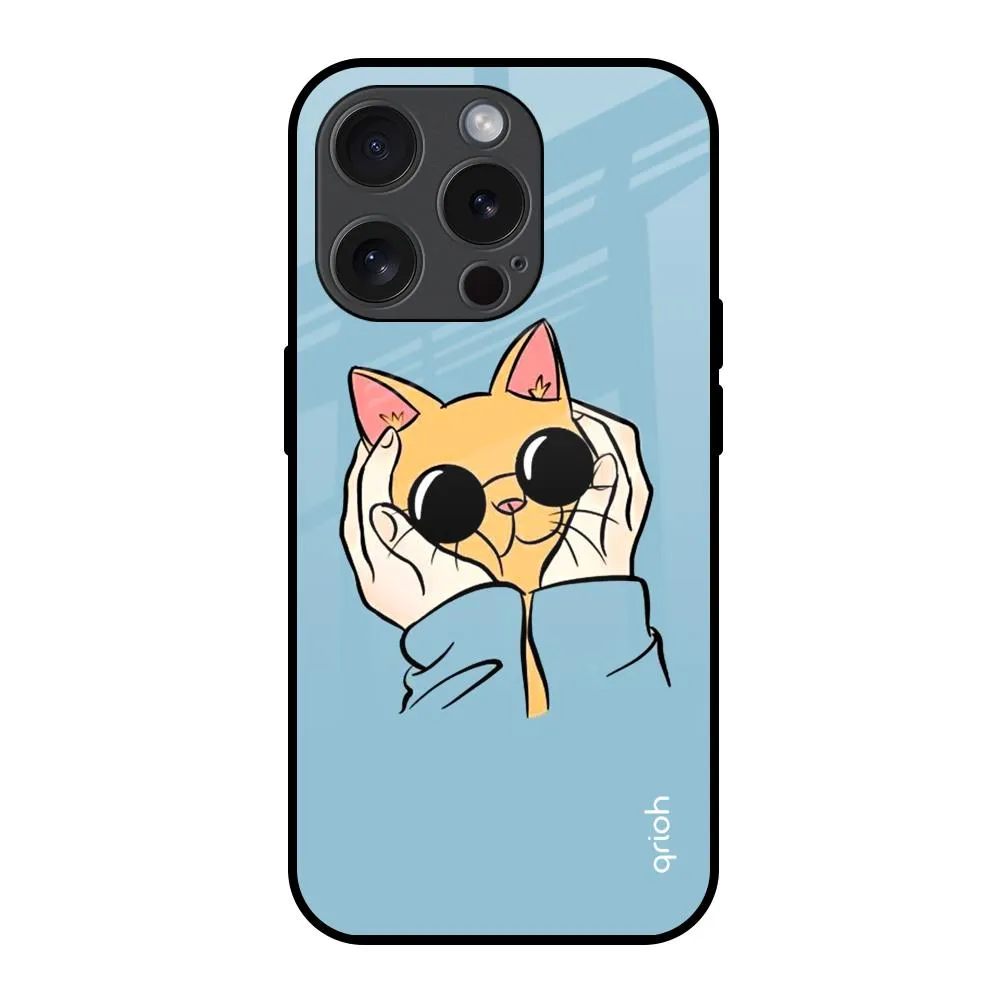 Durable Protection Layer Adorable Cute Kitty Glass Case For iPhone 15 Pro