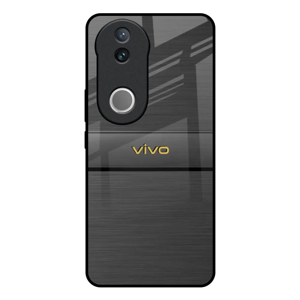 Grey Metallic Glass Case For IQOO Z10R 5G Trendy Layer Subtle Touch