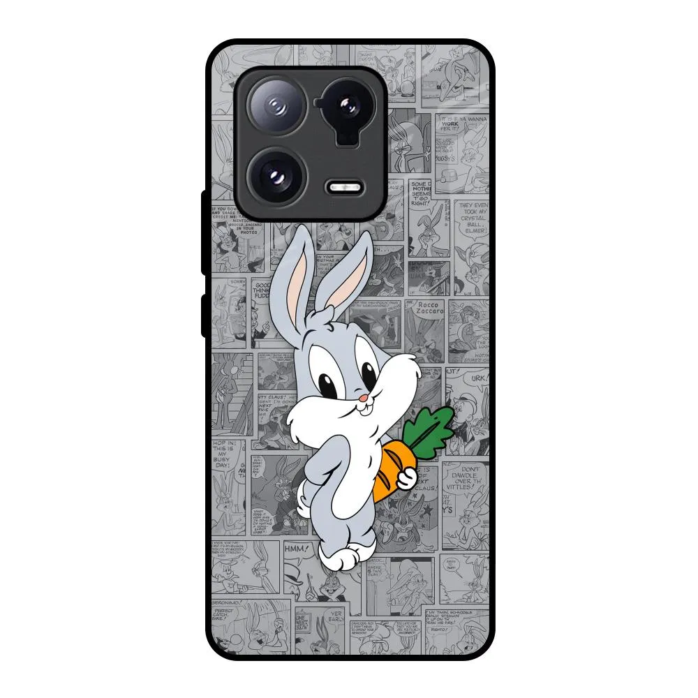 Smooth Texture Pattern Protective Build Texture Cute Baby Bunny Glass Case for Mi 13 Pro