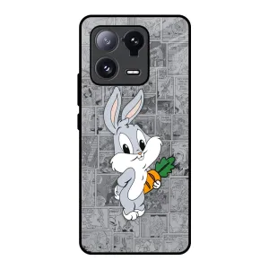 Smooth Texture Pattern Protective Build Texture Cute Baby Bunny Glass Case for Mi 13 Pro