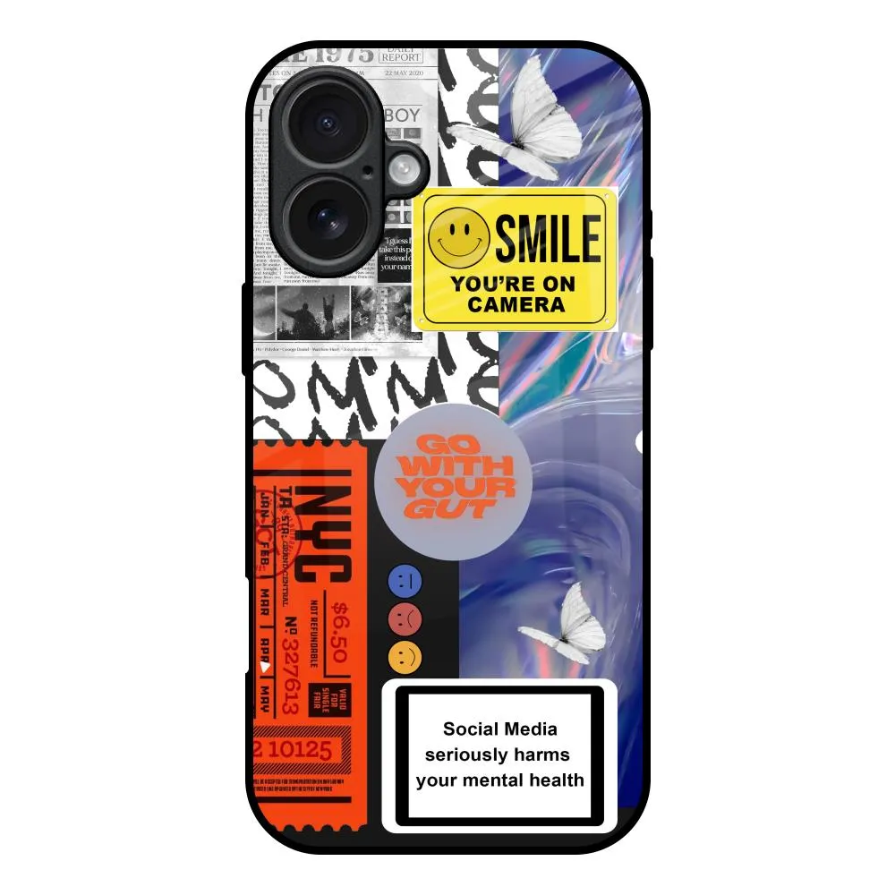 Smile for Camera Glass Case for iPhone 17 Fashion Statement