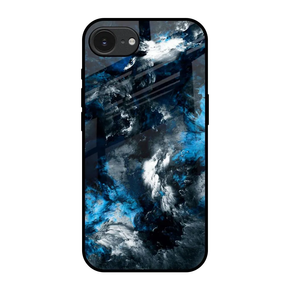 Minimal Frame Cloudy Dust Glass Case for Apple iPhone 16e