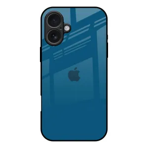 Cobalt Blue Glass Case for iPhone 17 Raised Bezels