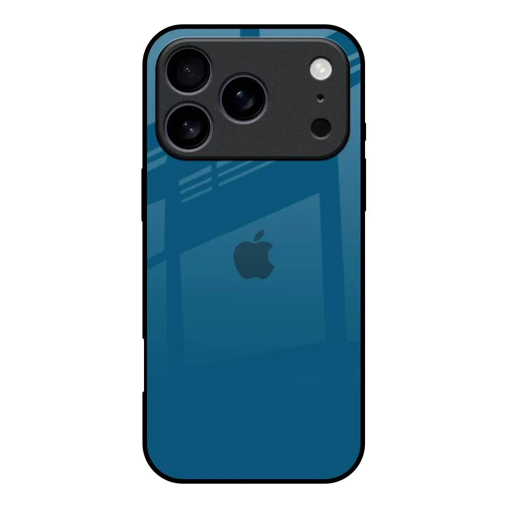 Cobalt Blue Glass Case for iPhone 17 Pro Smooth Protection