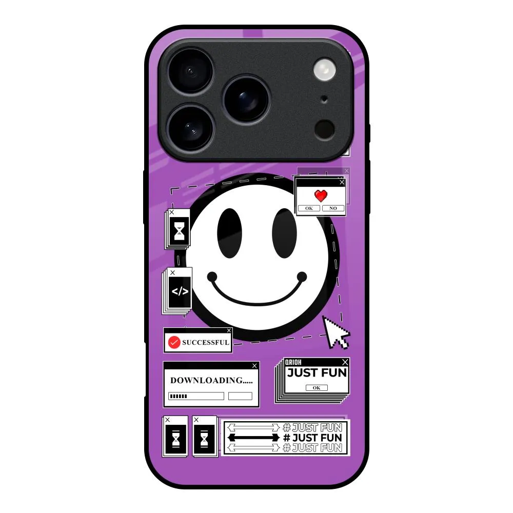 Code with Smile Glass Case for iPhone 17 Pro Rugged Edge Texture