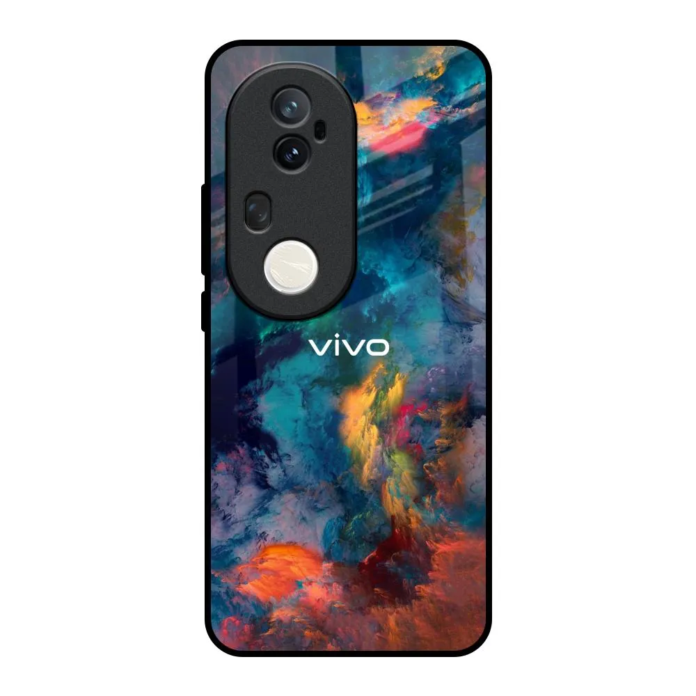 Ultra Thin Rugged Surface Build Colored Storm Glass Case for Vivo T4 Ultra 5G