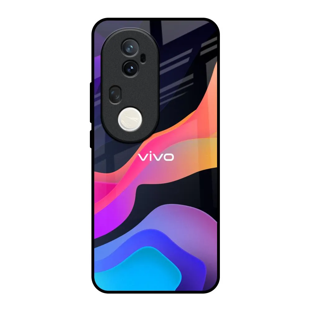 Colorful Fluid Glass Case for Vivo T4 Ultra 5G Portable Protection Protective cover