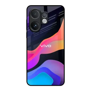 Colorful Fluid Glass Case for Vivo V60 5G Drop Shield Perfect Fit