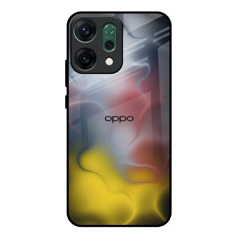 Flexible structure Soft Silicone Colorful Smoke Glass Case for Oppo Reno14 Pro 5G