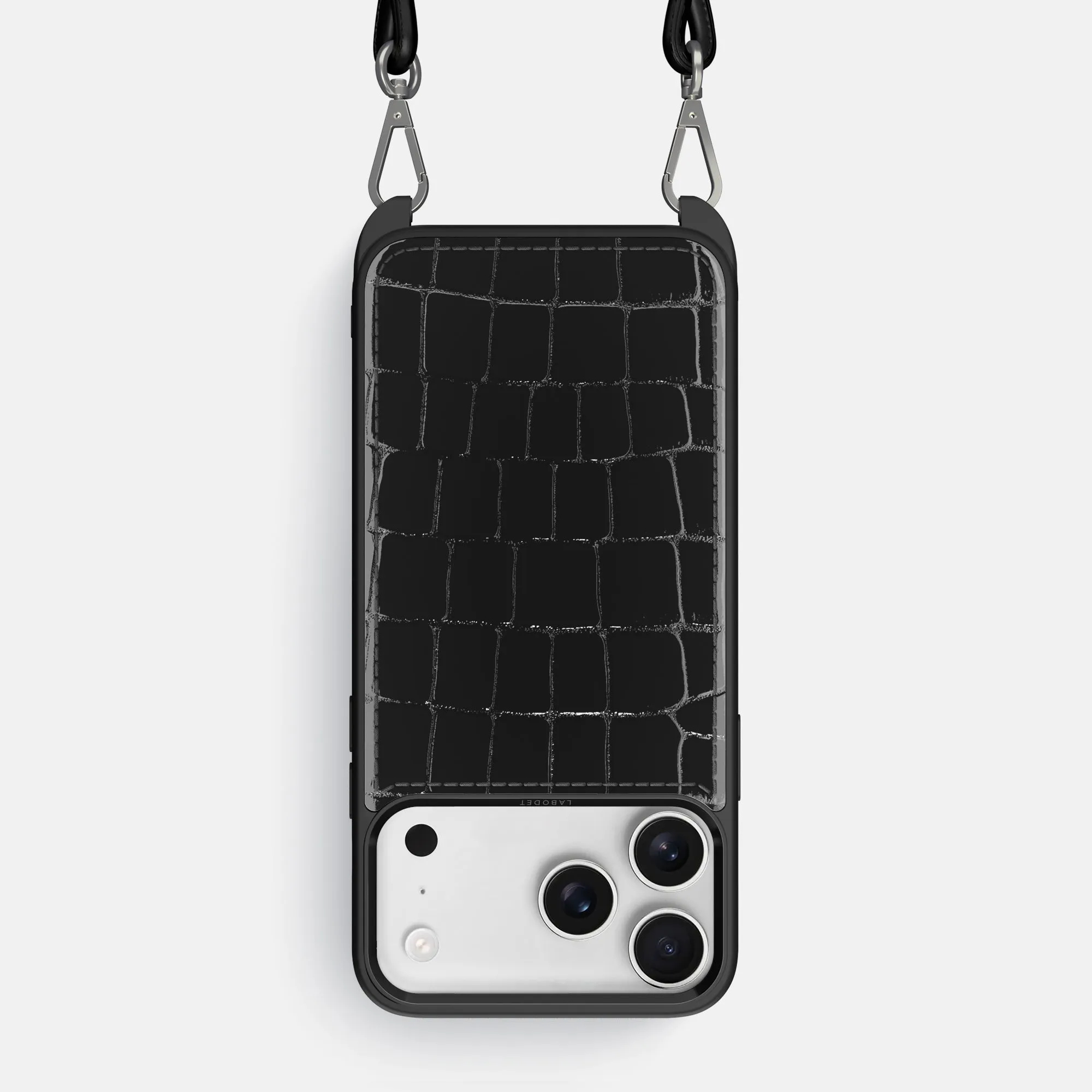 Trendy Layer Crossbody Sport Case For iPhone 17 Pro Max In Shiny Alligator