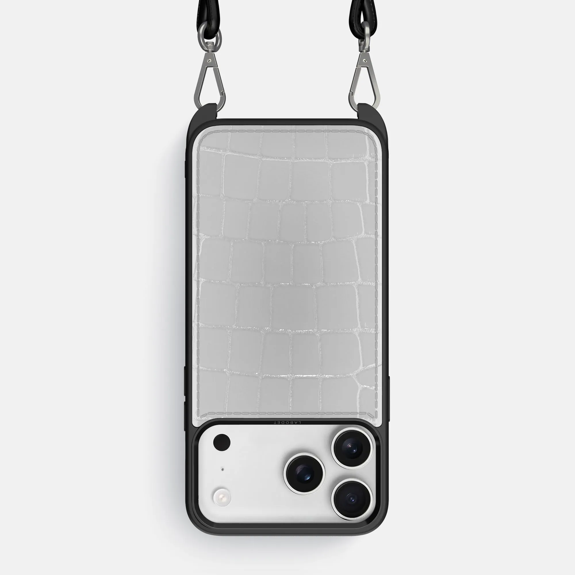 High strength Crossbody Sport Case For iPhone 17 Pro Max In Shiny Alligator