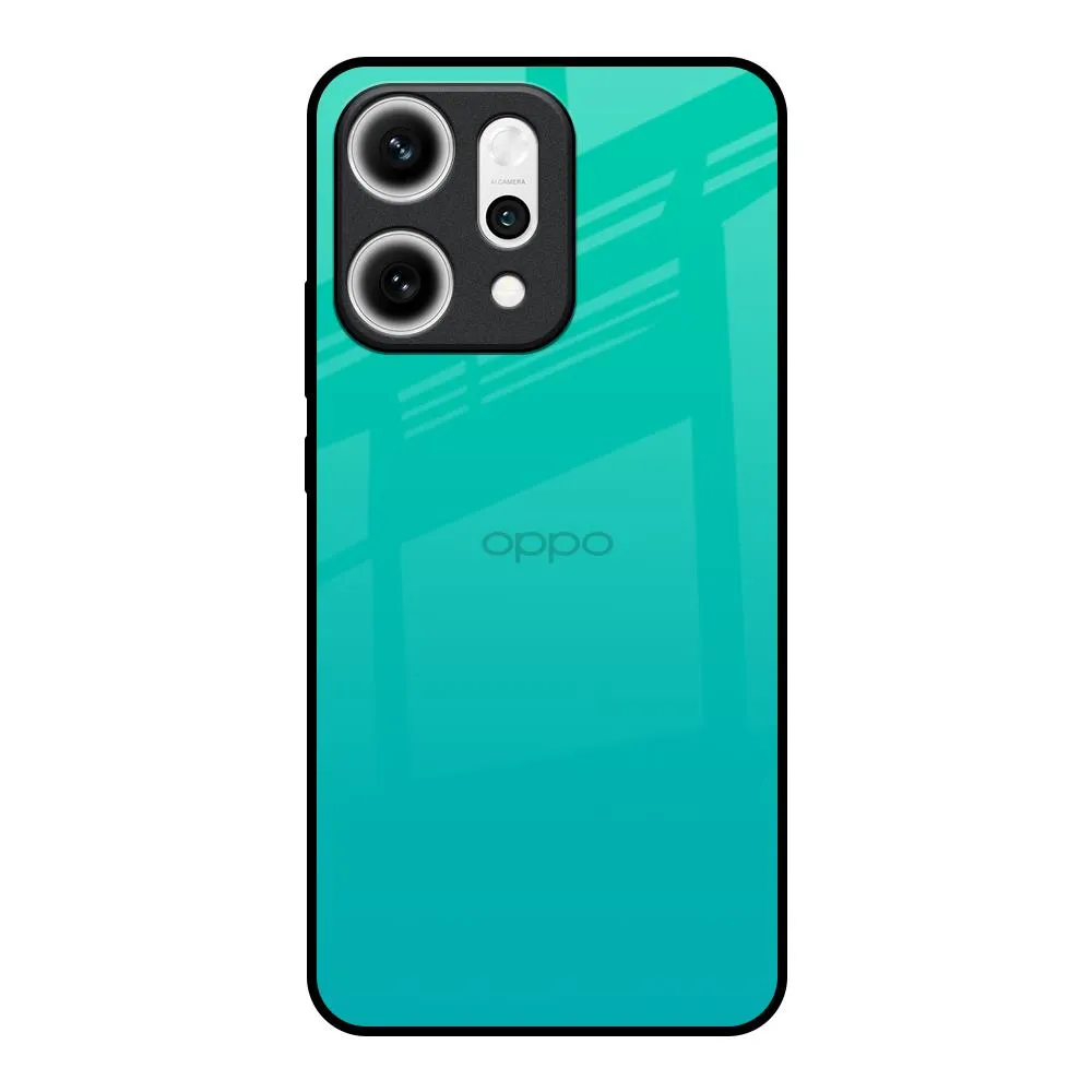 Travel Ready Fashion Texture Cuba Blue Glass Case For Oppo Reno14 5G