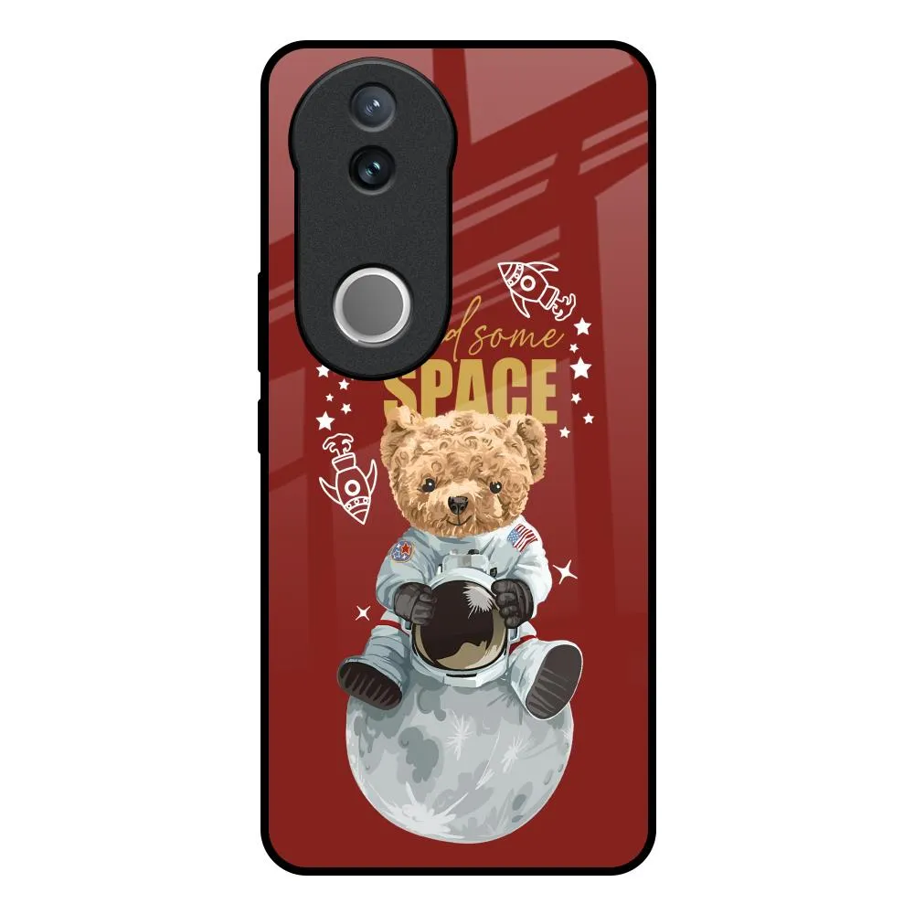 Flexible structure Astronaut Bear Glass Case for IQOO Z10R 5G
