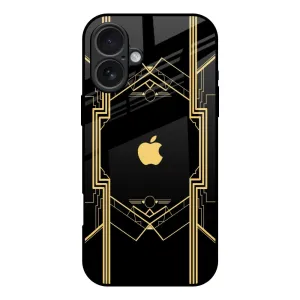 Sacred Logo Glass Case for iPhone 17 Metal Texture