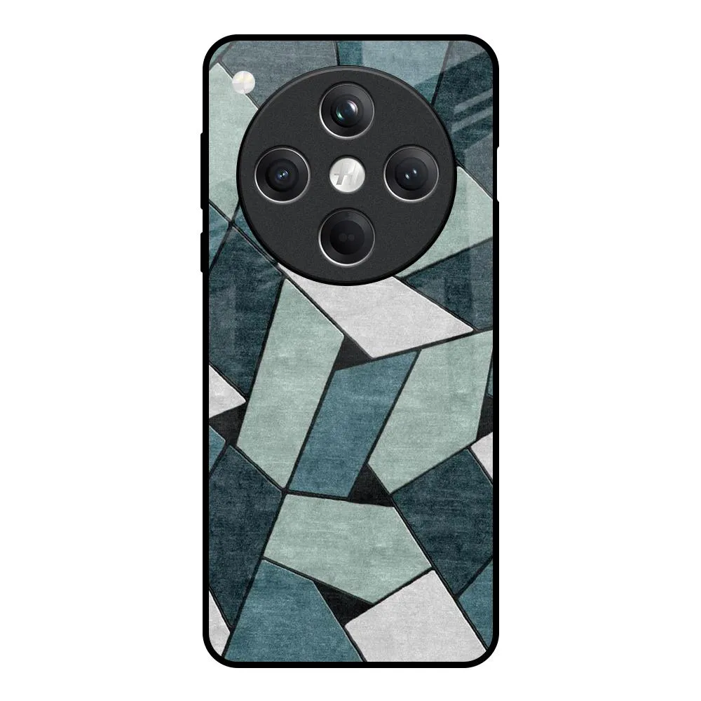 Abstact Tiles Glass Case for Oppo Find X8 5G Lightweight Build