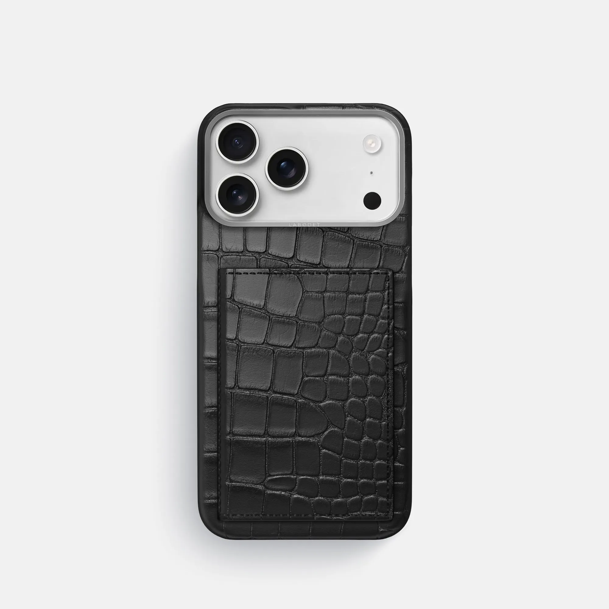 Protective Corner Minimal Detail Texture Bi-Fold Case For iPhone 17 Pro In Alligator