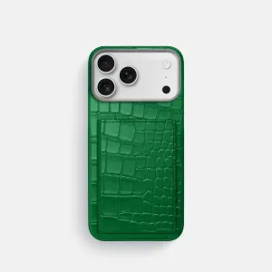Premium Form Stylish frame Bi-Fold Case For iPhone 17 Pro In Alligator