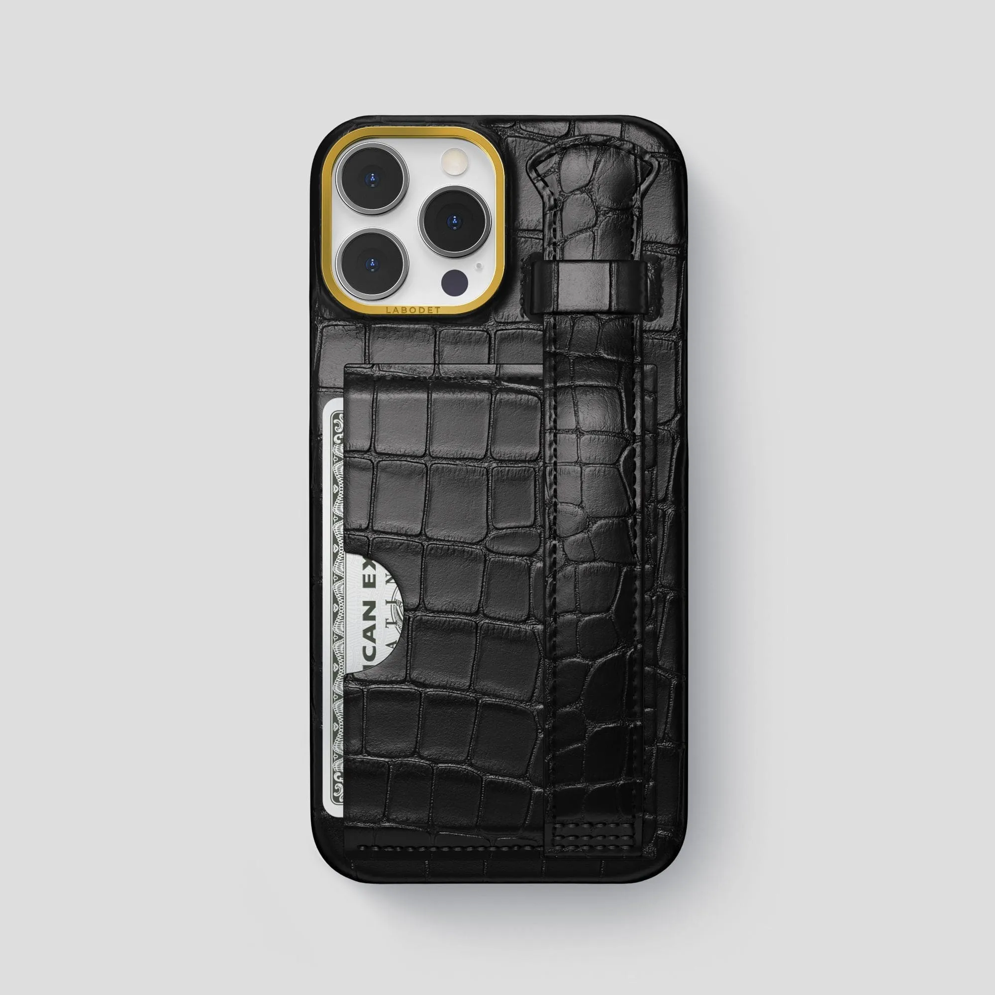 Casual Texture Cardholder Strap Case For iPhone 14 Pro Max In Alligator