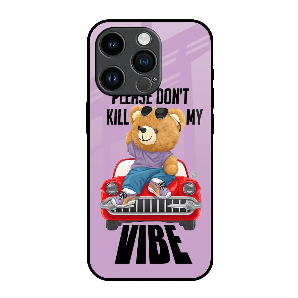 High Durability Customizable Option Don't Kill My Vibe Glass Case for iPhone 14 Pro