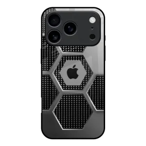 Creative Pattern Trendy Pattern Hexagon Style Glass Case For iPhone 17 Pro