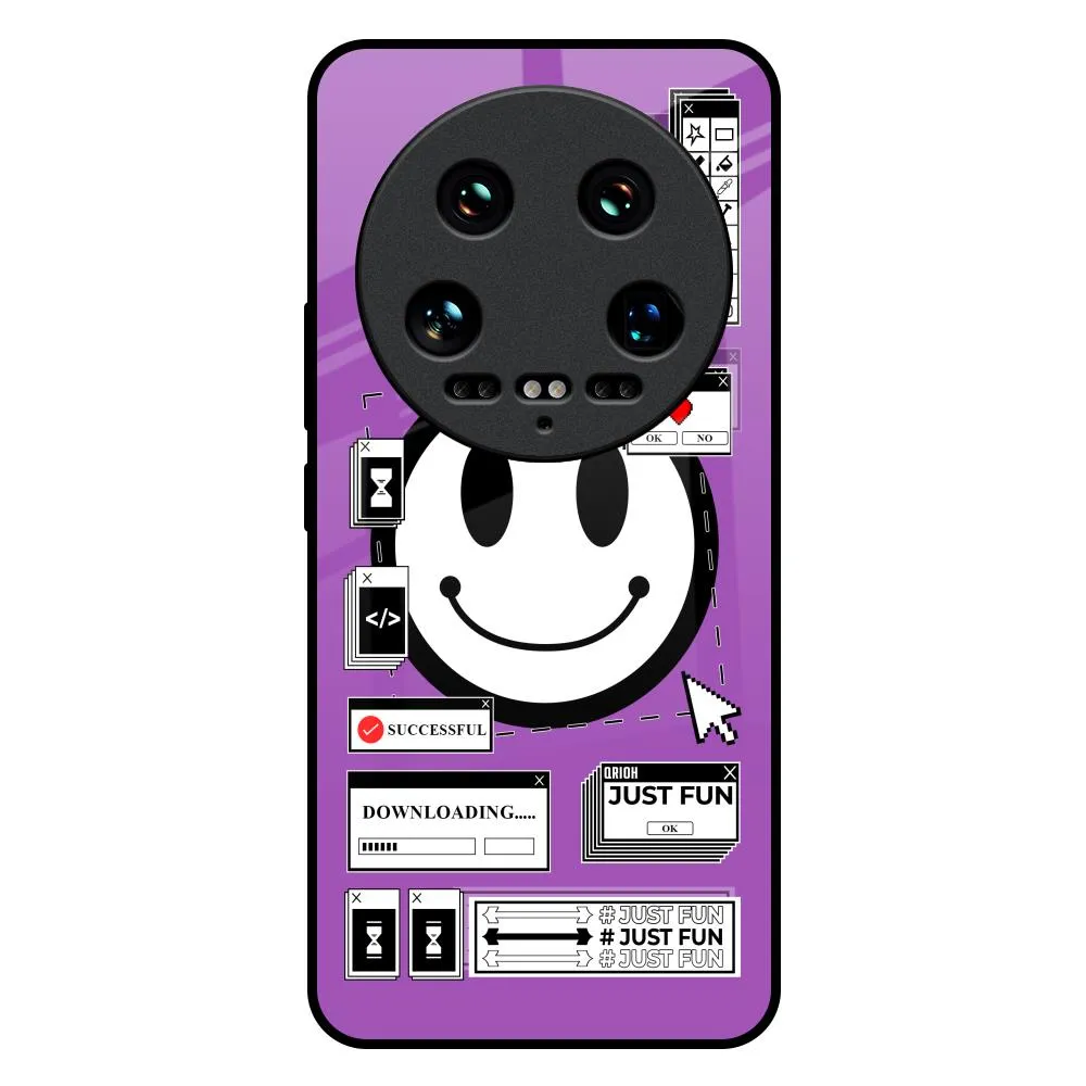 Sleek Edge Code with Smile Glass Case for Mi 14 Ultra 5G
