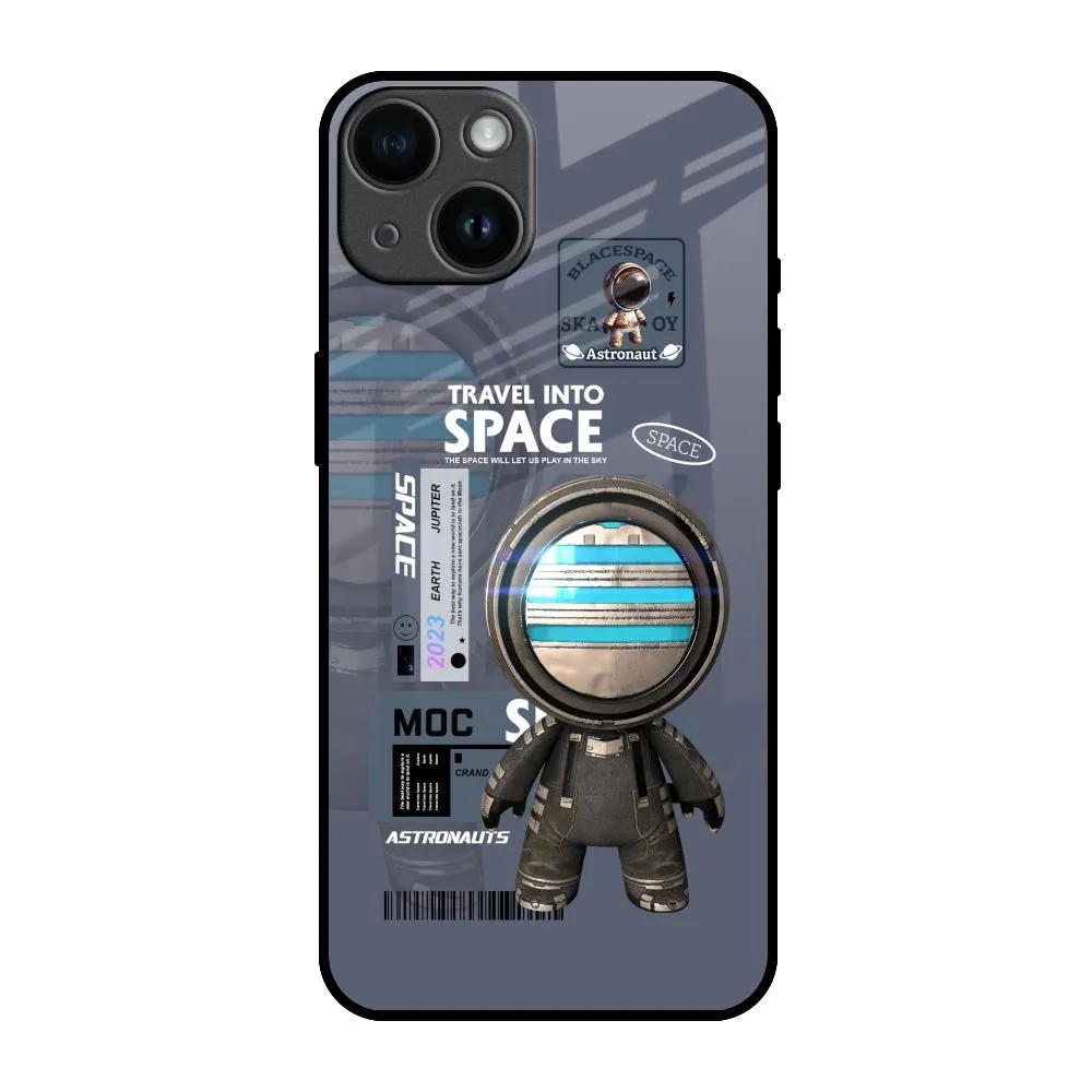 Space Travel Glass Case for iPhone 14 Slim Look Minimal Cover