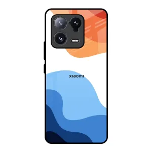 Simple Look Protective Detail Wavy Color Pattern Glass Case for Mi 13 Pro