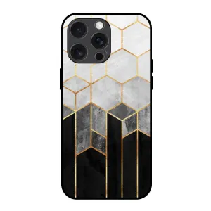 Tricolor Pattern Glass Case for iPhone 15 Pro Max Drop Defense Hybrid Build