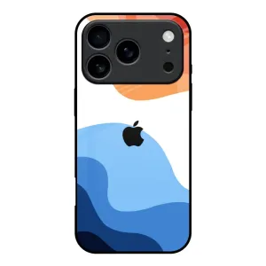 Sleek Appearance Wavy Color Pattern Glass Case for iPhone 17 Pro