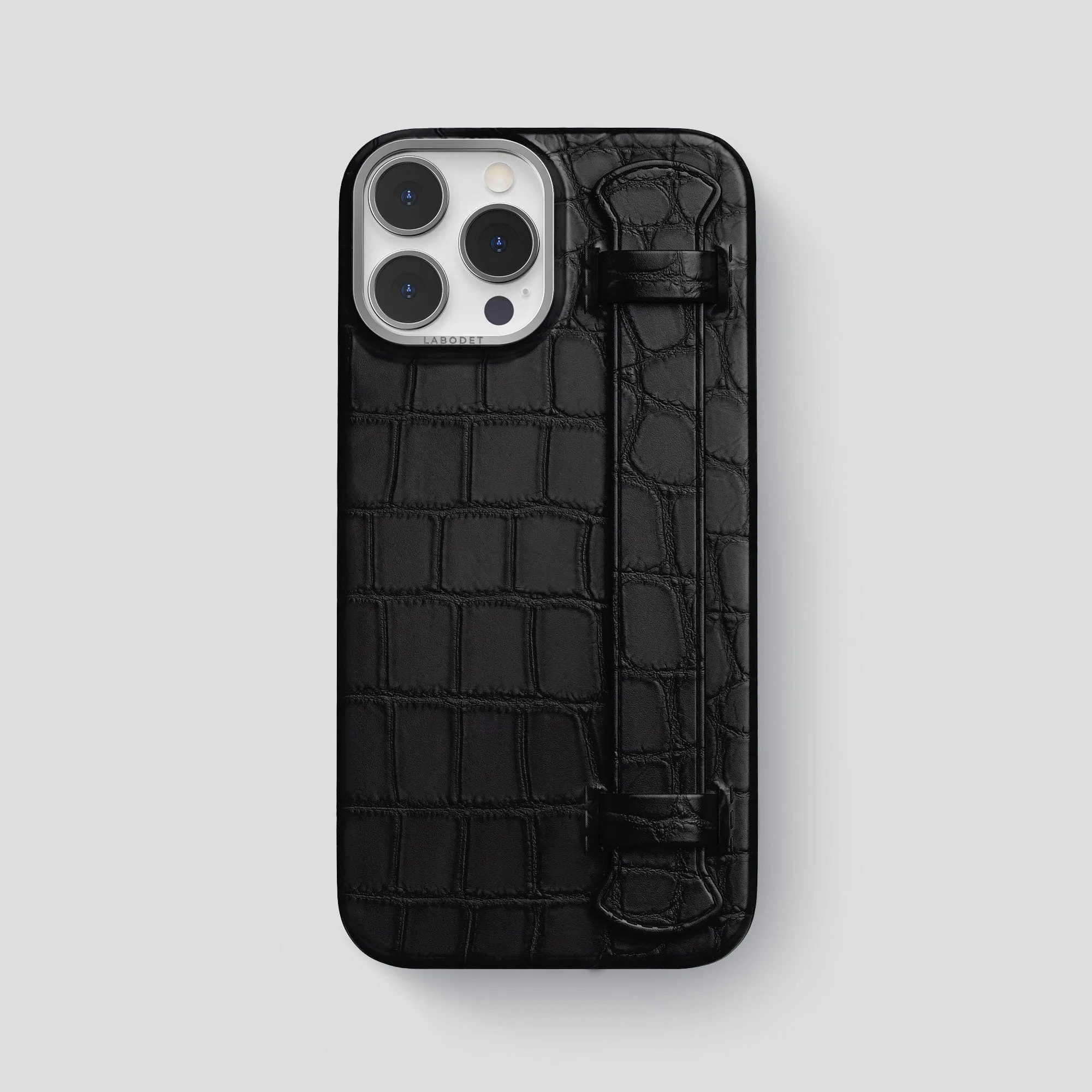 Gloss Surface Handle Case For iPhone 14 Pro Max In Alligator