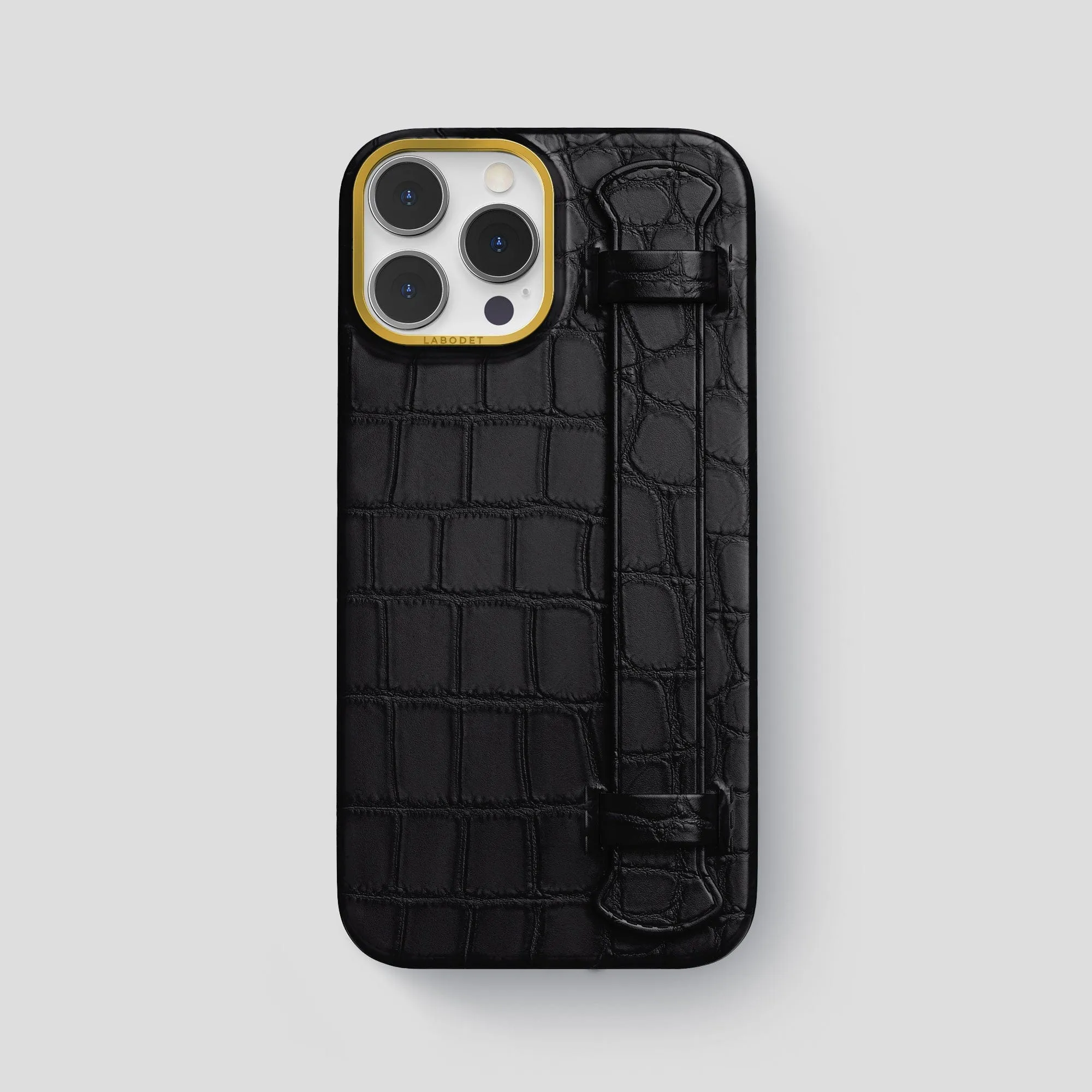 Modern Pattern Layer Handle Case For iPhone 14 Pro Max In Alligator