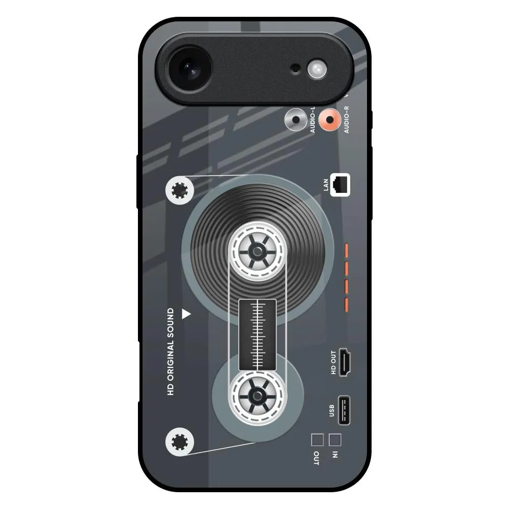 Minimal Style Retro Recorder Glass Case for iPhone 17 Air