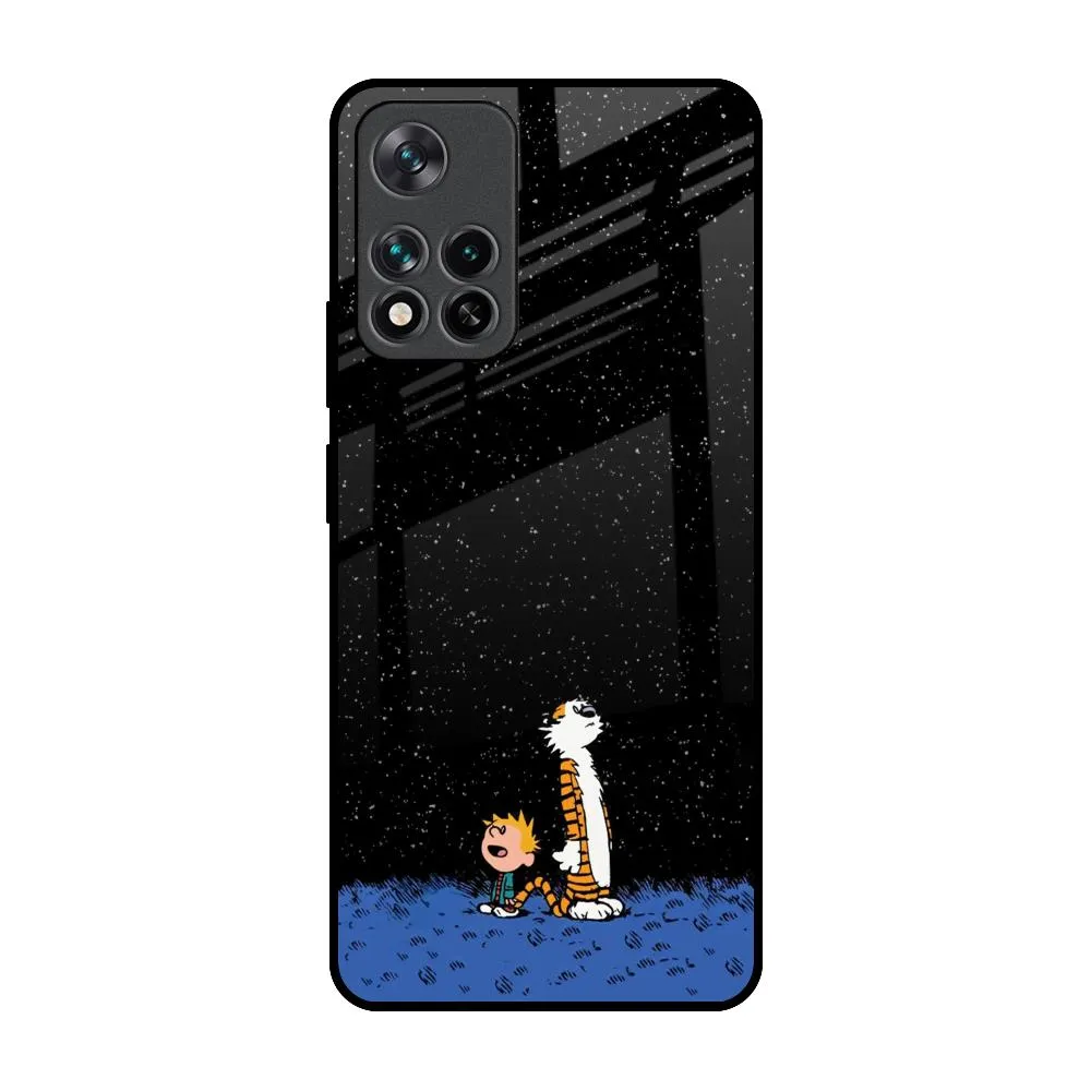 Comfort Detail Elegant Craft Night Sky Star Glass Case for Mi 11i