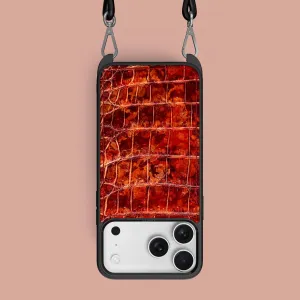 Crossbody Sport Case 1/1 Amber For iPhone 17 Pro Max In Alligator Colorful Pattern