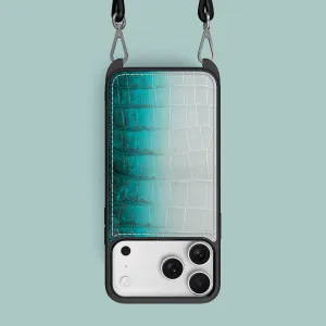 Crossbody Sport Case 1/1 Turquoise For iPhone 17 Pro Max In Himalayan Crocodile Slim Profile Easy Access
