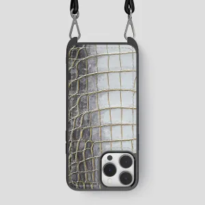Crossbody Sport Case For iPhone 14 Pro Max In Himalayan Crocodile Light Build
