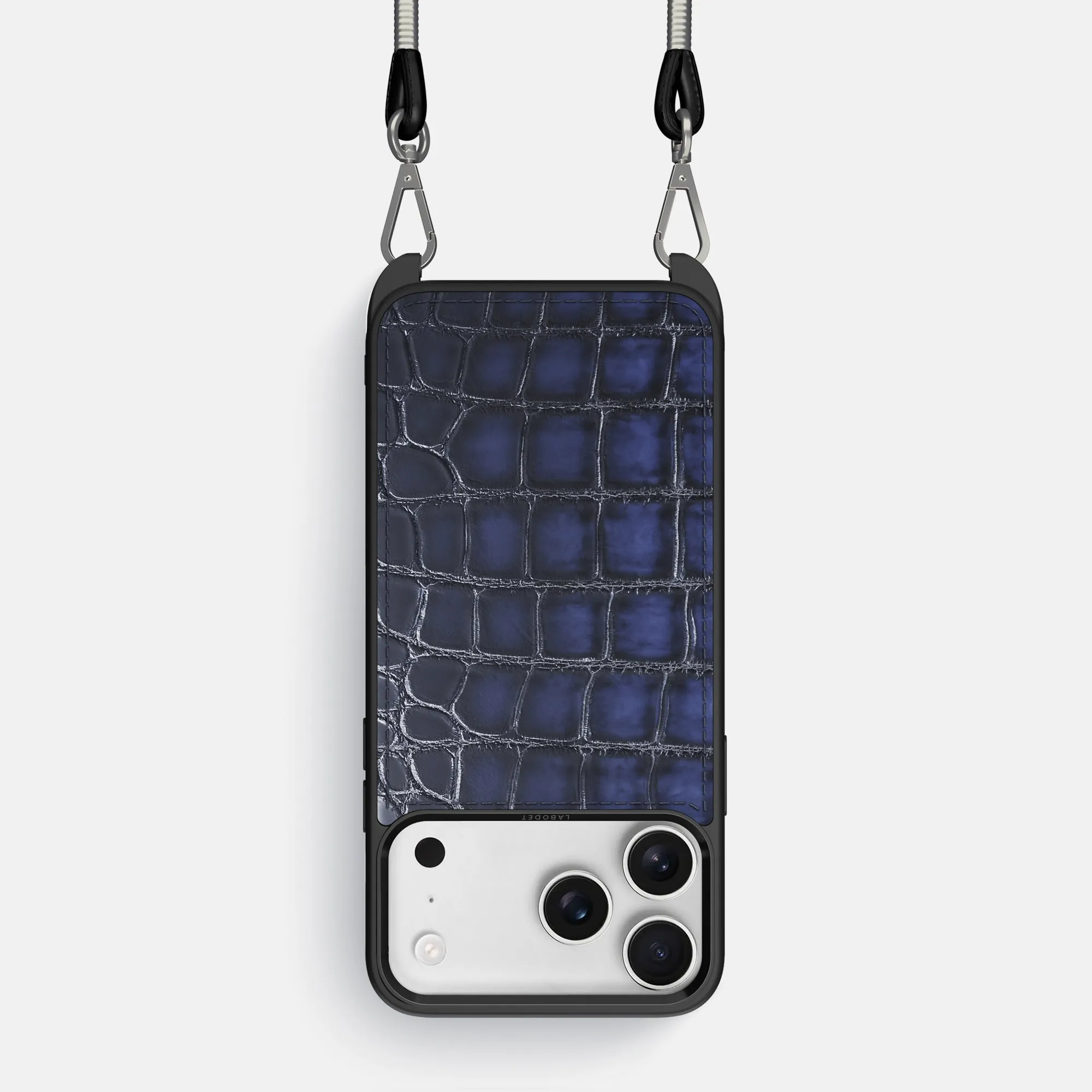 easy installation Crossbody Sport Case For iPhone 17 Pro In Patina Alligator